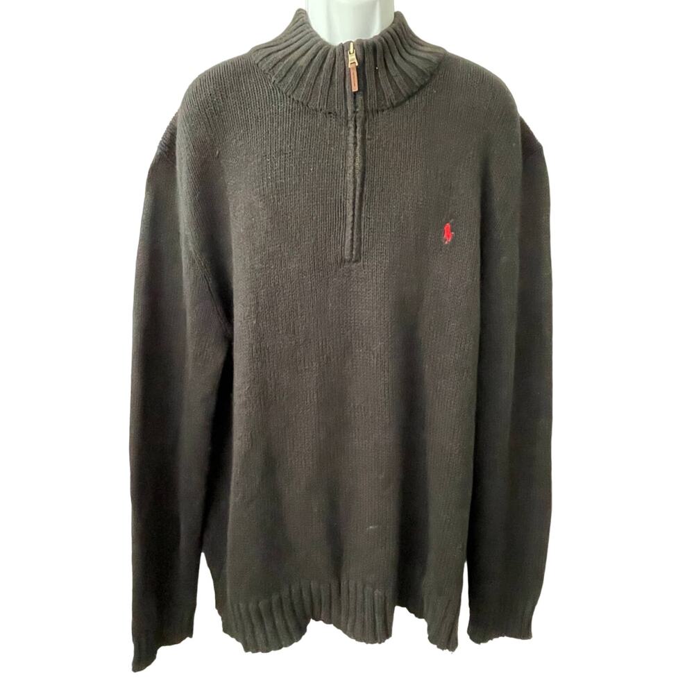 Polo by Ralph Lauren Cotton 1/4 Zip Sweater Size 2XL
